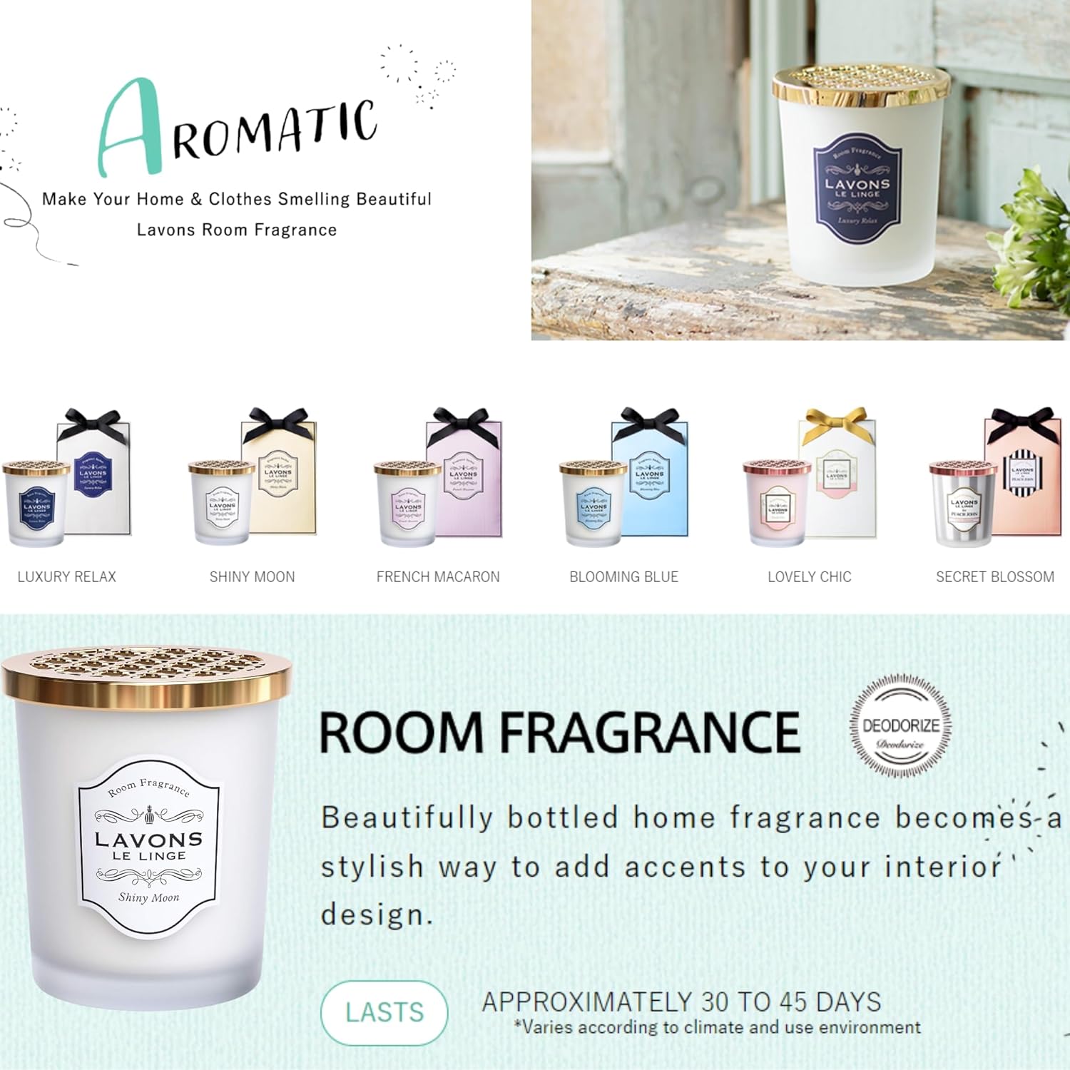 LAVONS Room Home Fragrance Air Freshener 53 Oz Shiny Moon Musk Bamboo Leaves