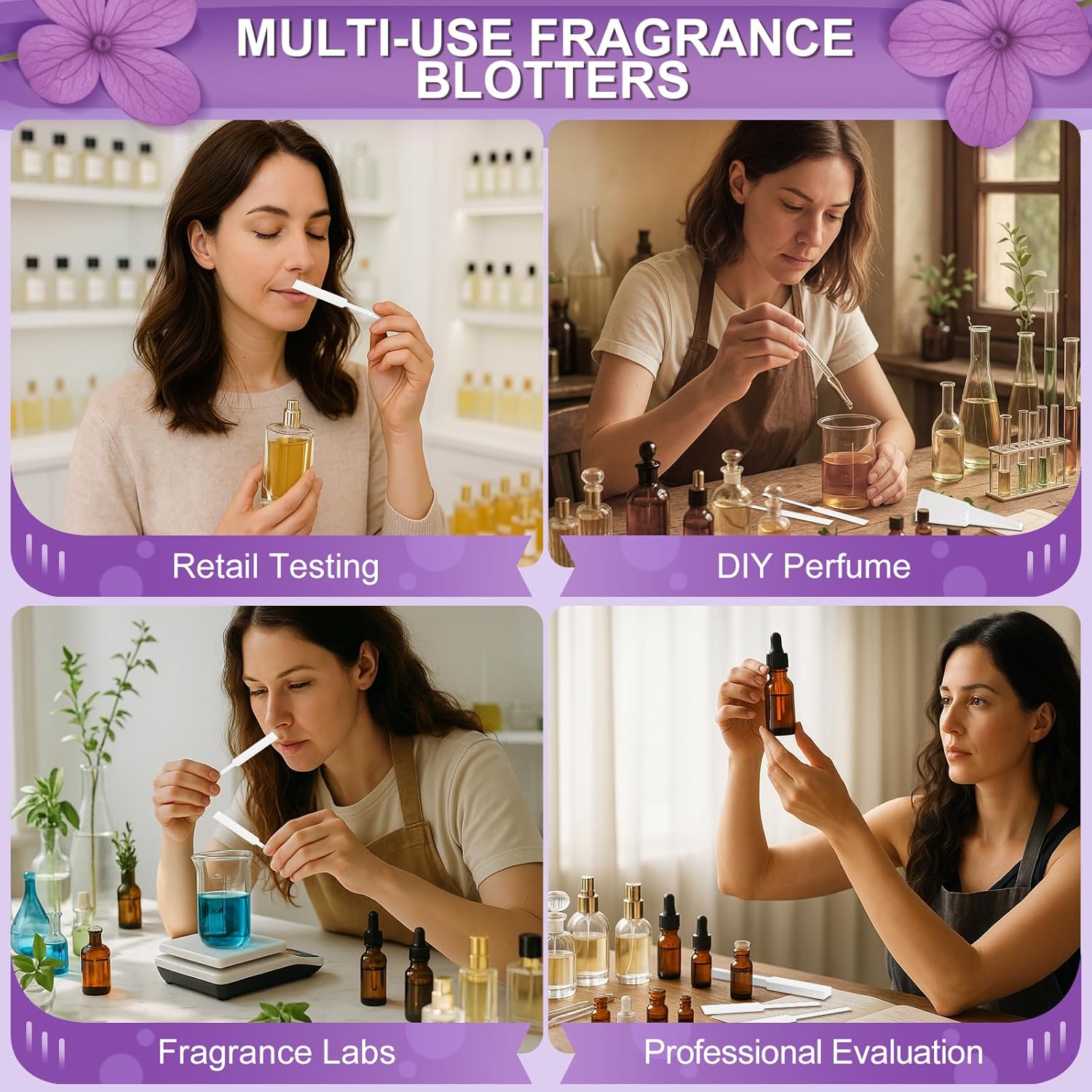 150 Pieces Augwontior Perfume Tester Strips