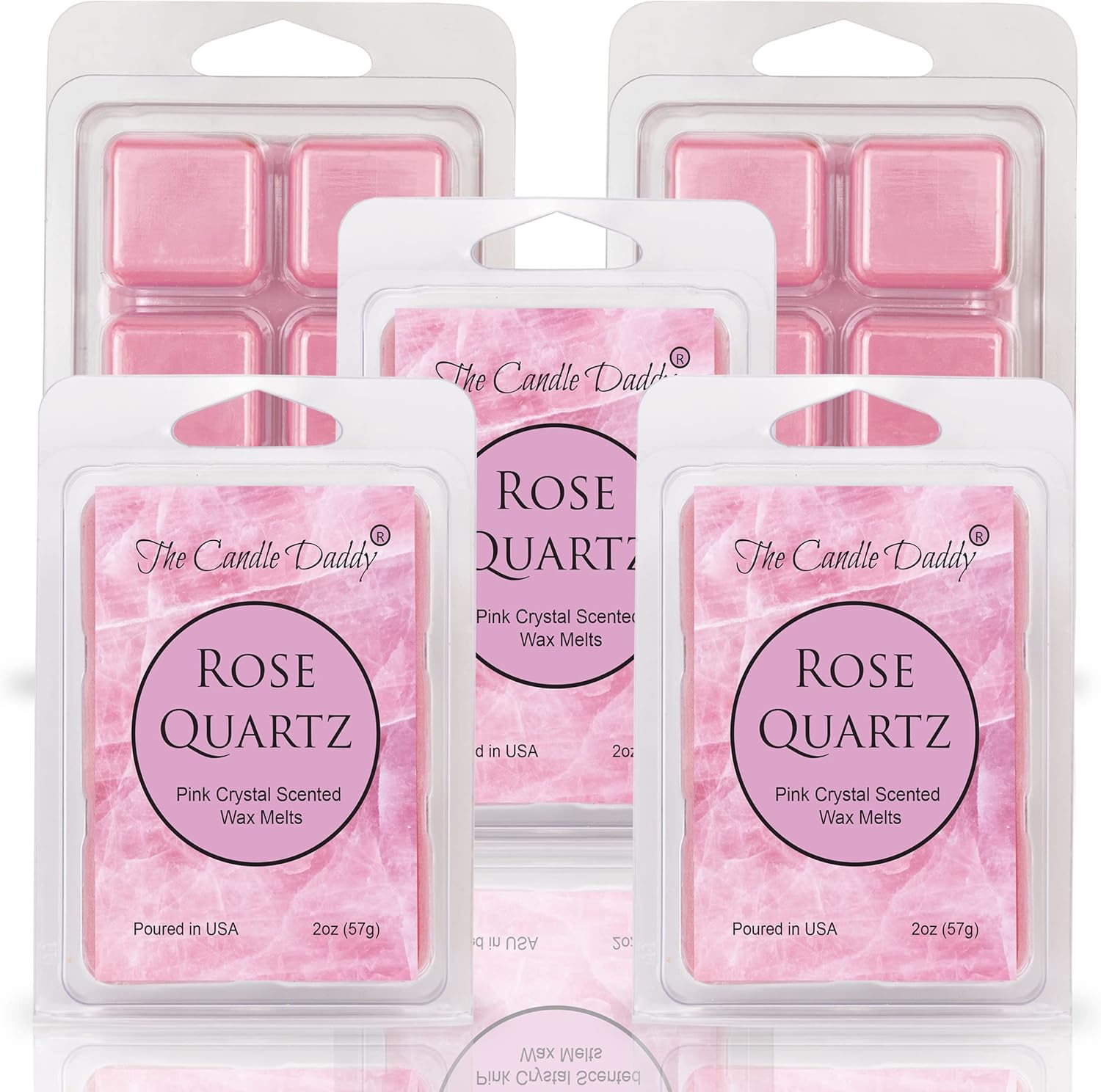 The Candle Daddy Rose Quartz Wax Melt 6 Cubes