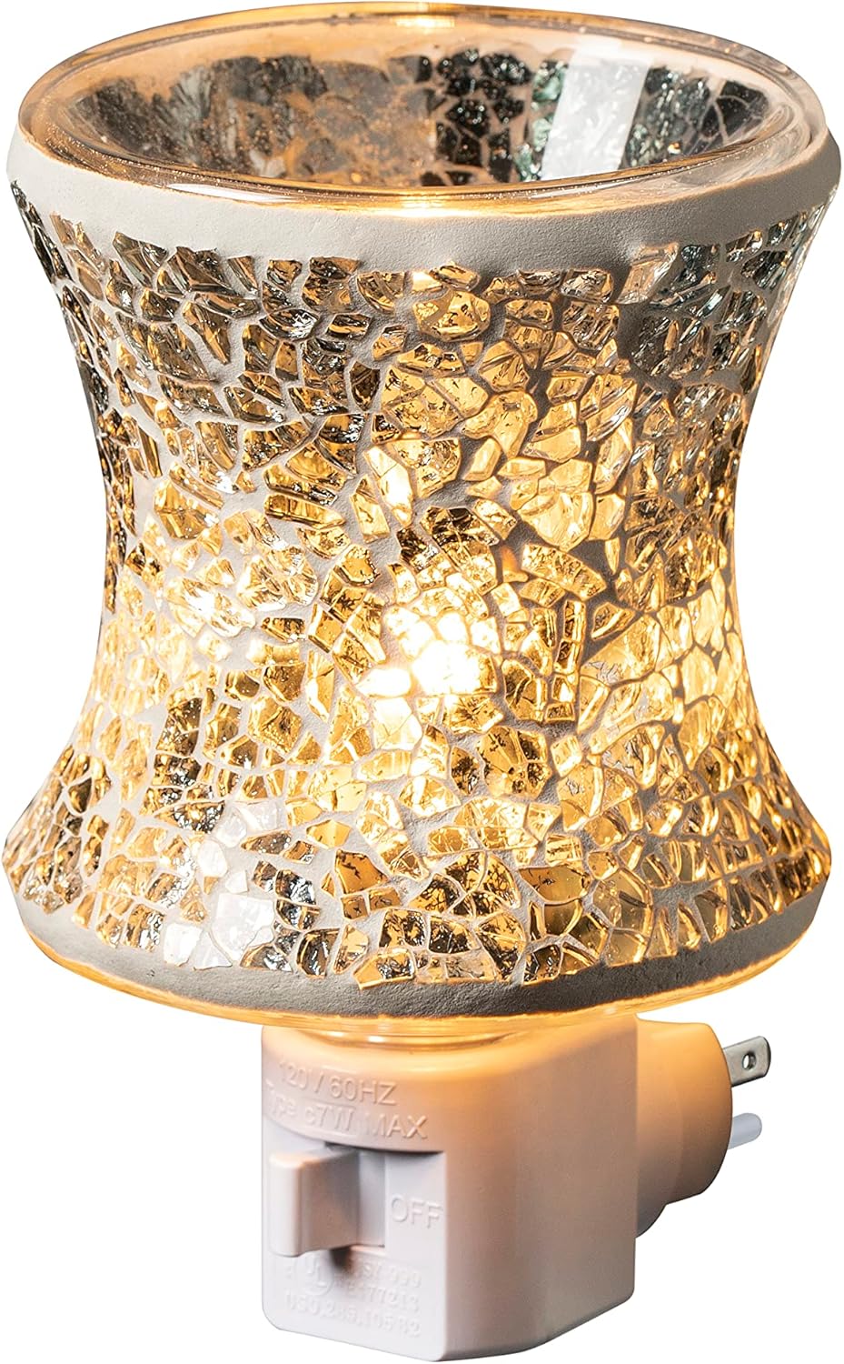 Mosaic Glass Fragrance Wax Melt Warmer with Night Light