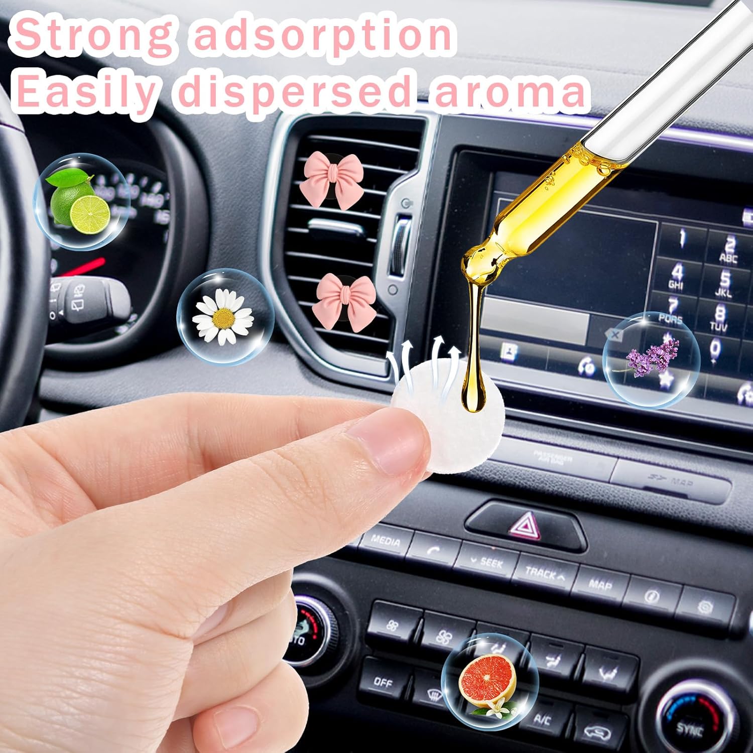 Car Aromatherapy Refill Felt Pads 100 Pcs