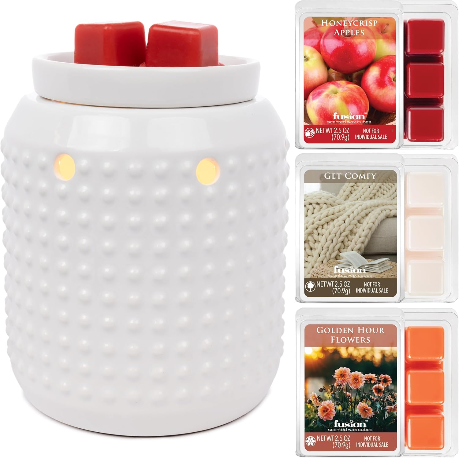 FUSION BY SCENTSATIONALS Adair Wax Melt Warmer Starter Kit