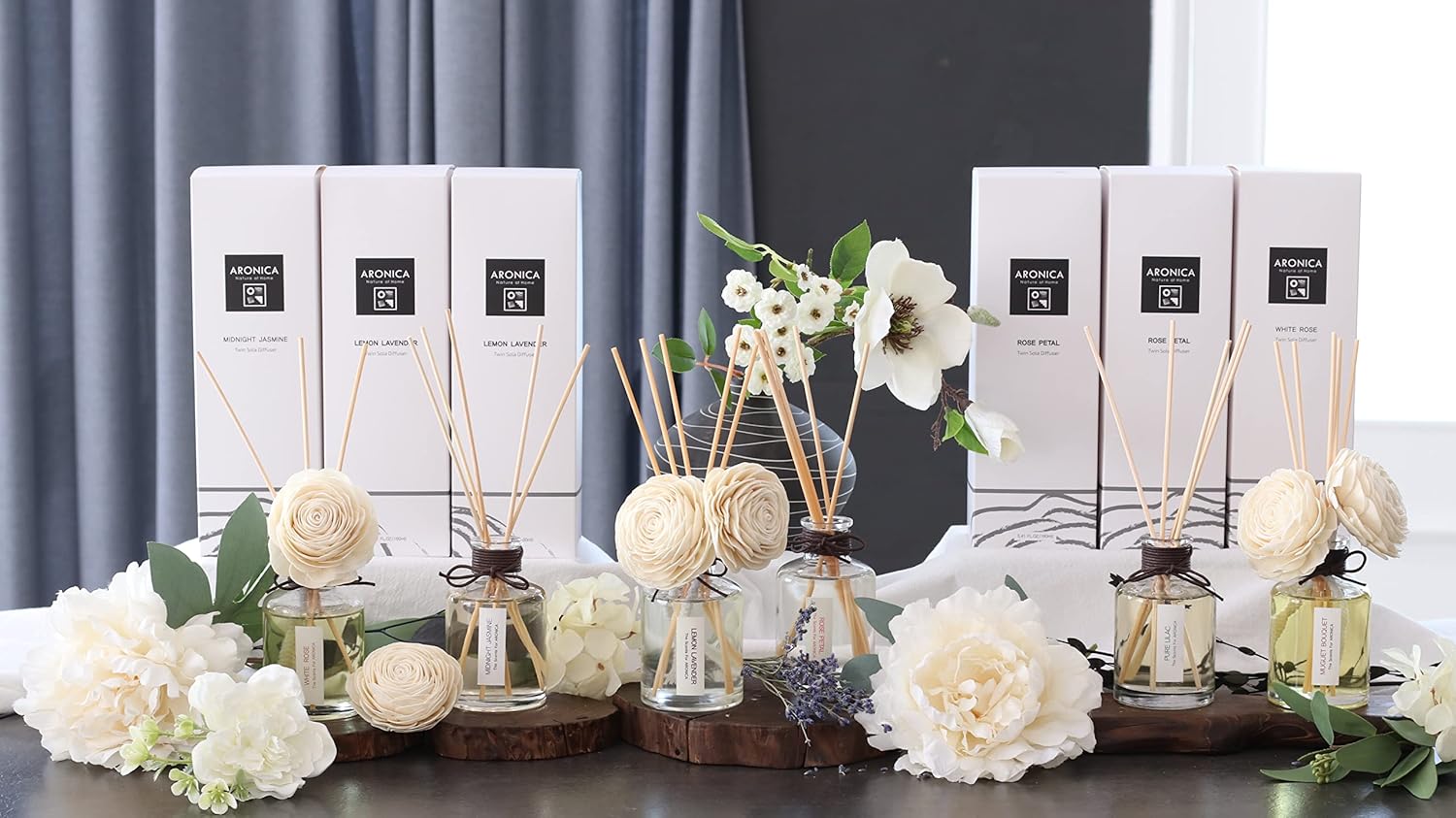 Aronica Twin Sola Diffuser with Lemon Lavender Fragrance