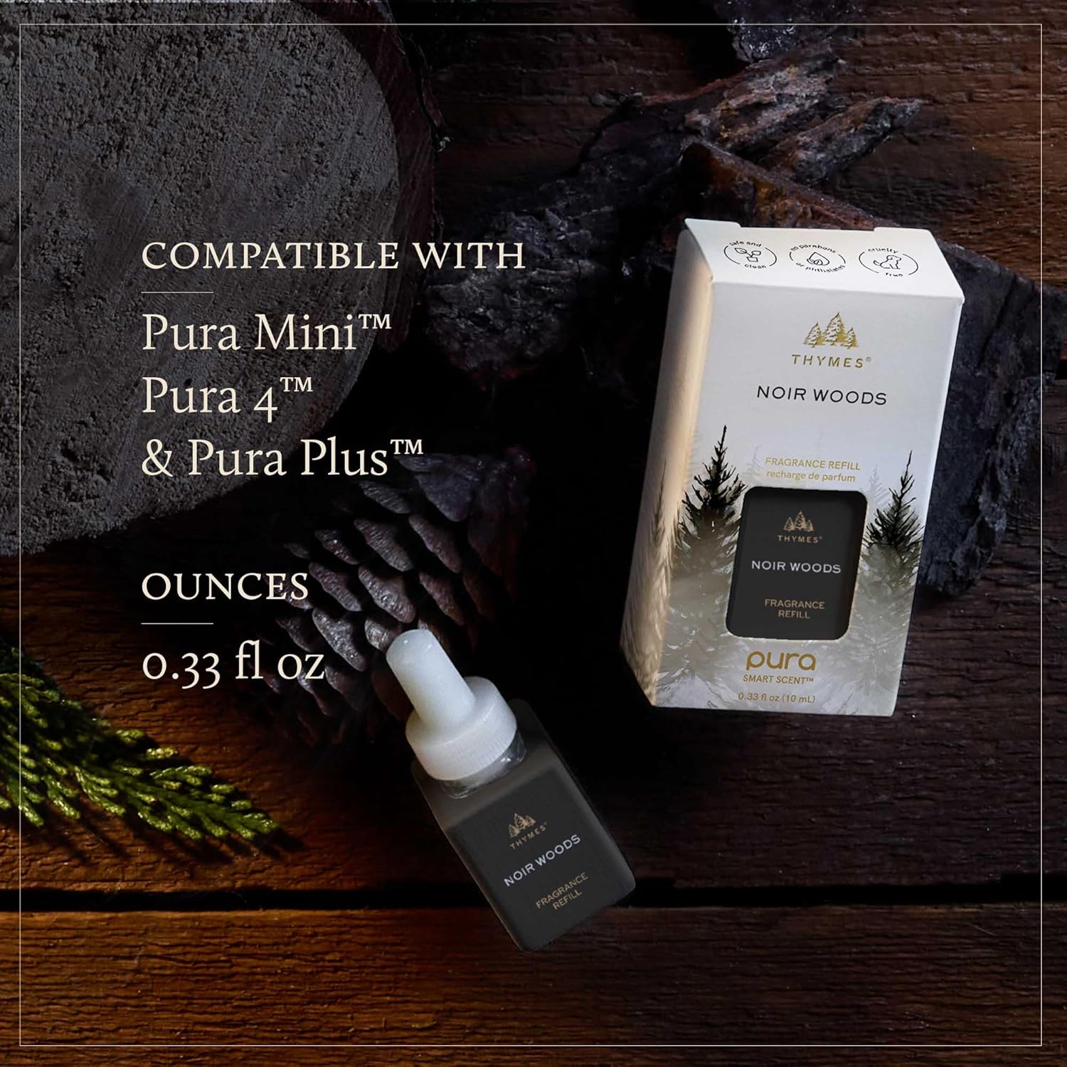 Thymes Pura Refills 2 Pack Noir Woods
