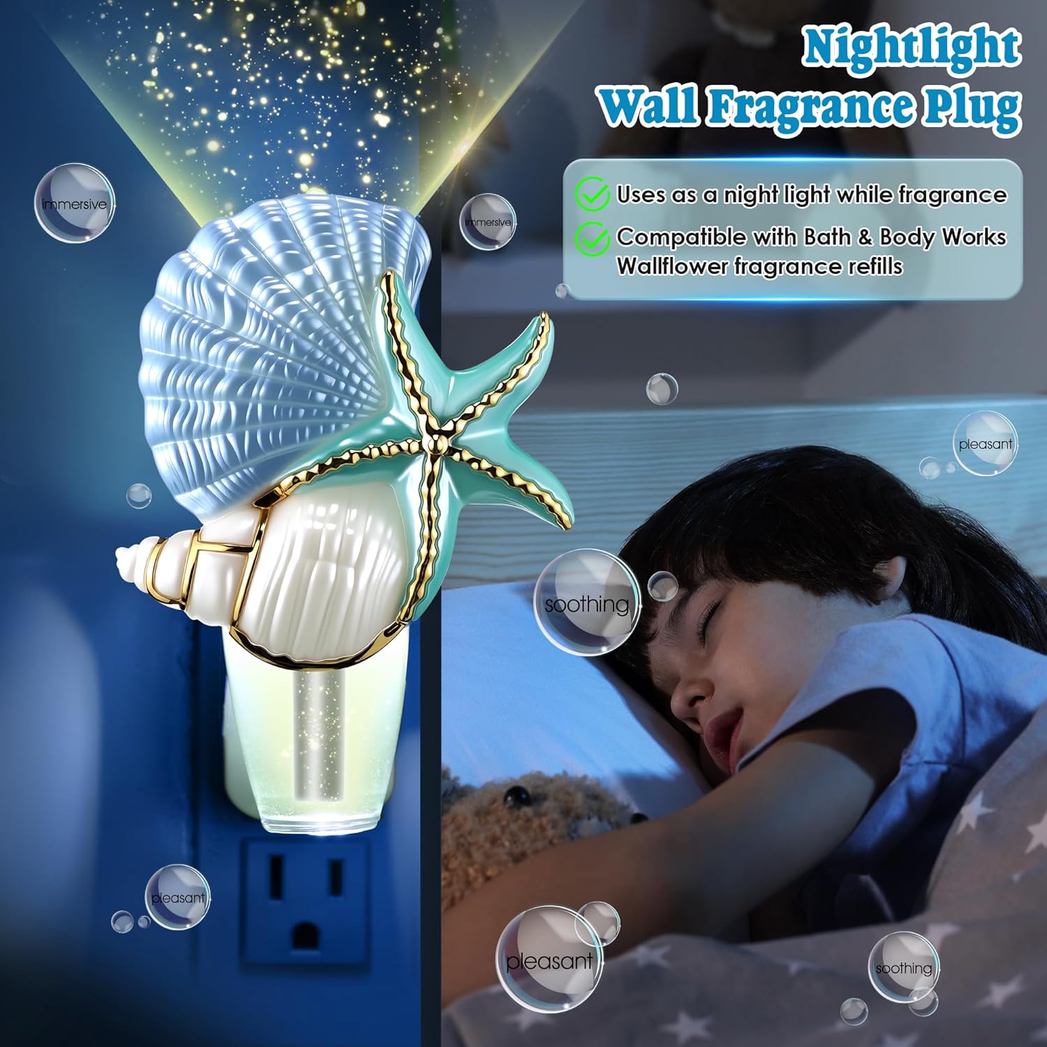 Marine Style Wall Fragrance Plug with Night Light