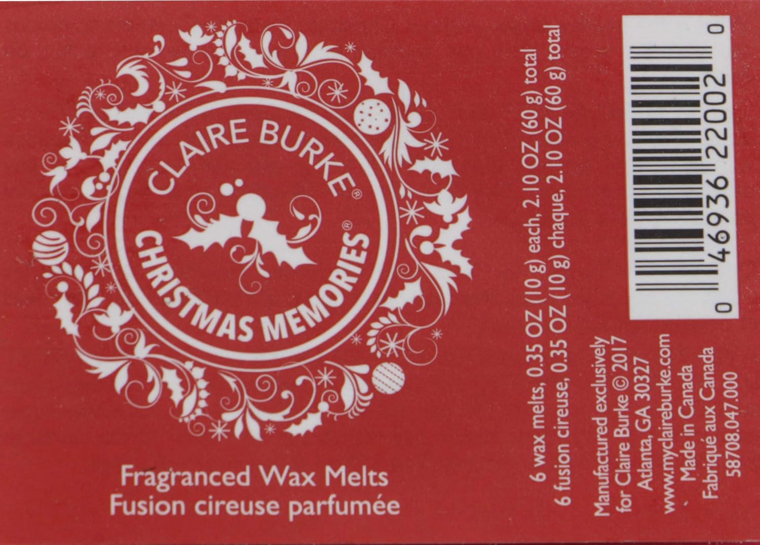 Claire Burke Christmas Memories Wax Melts 4 Pack