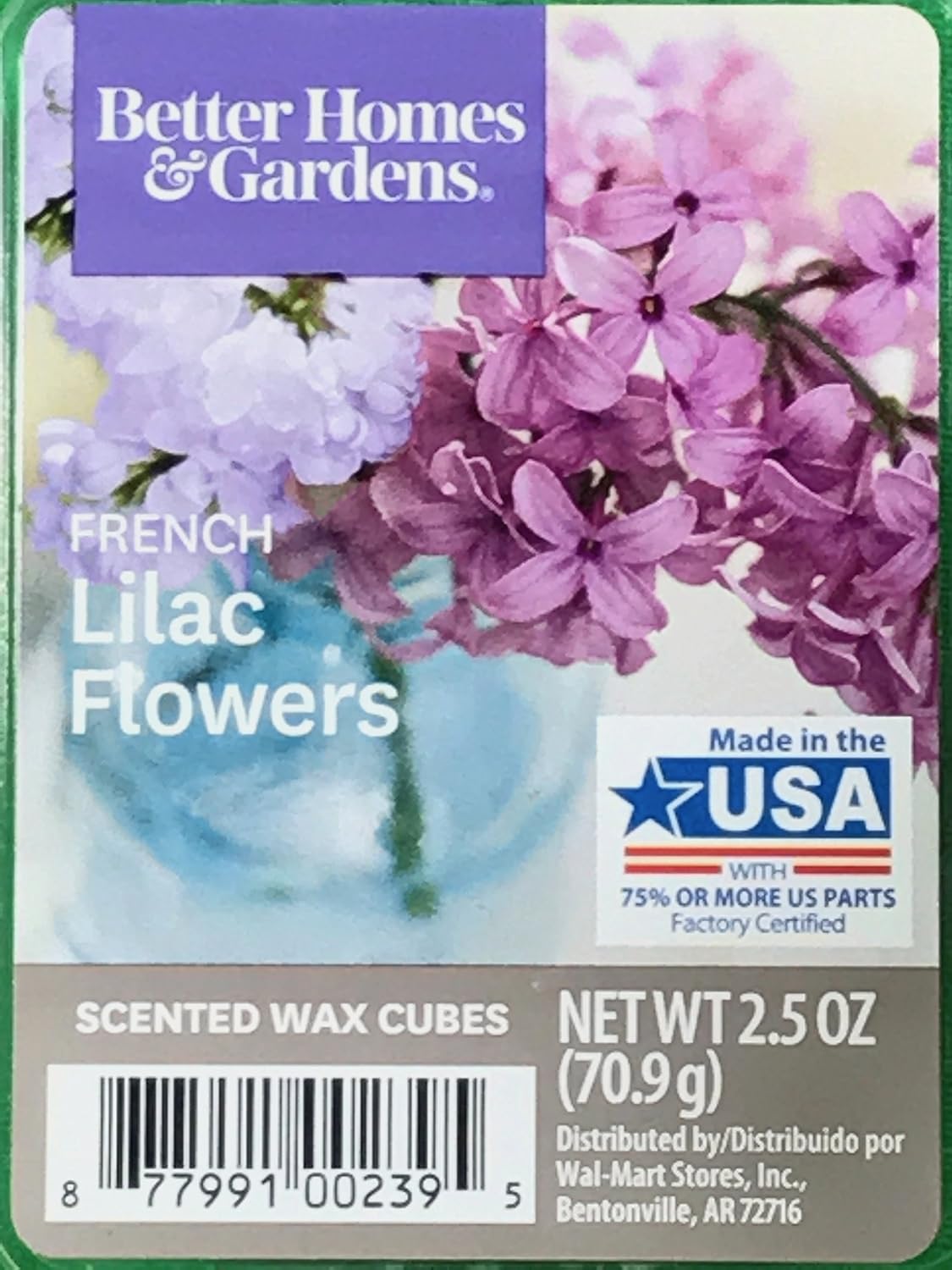 Better Homes and Gardens French Lilac Scented Wax Cubes 4-Pack