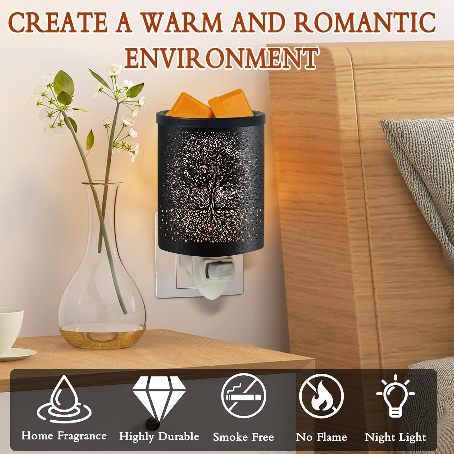 Kaakuuki Large Tree Plug In Wax Warmer Candle Burner Electric
