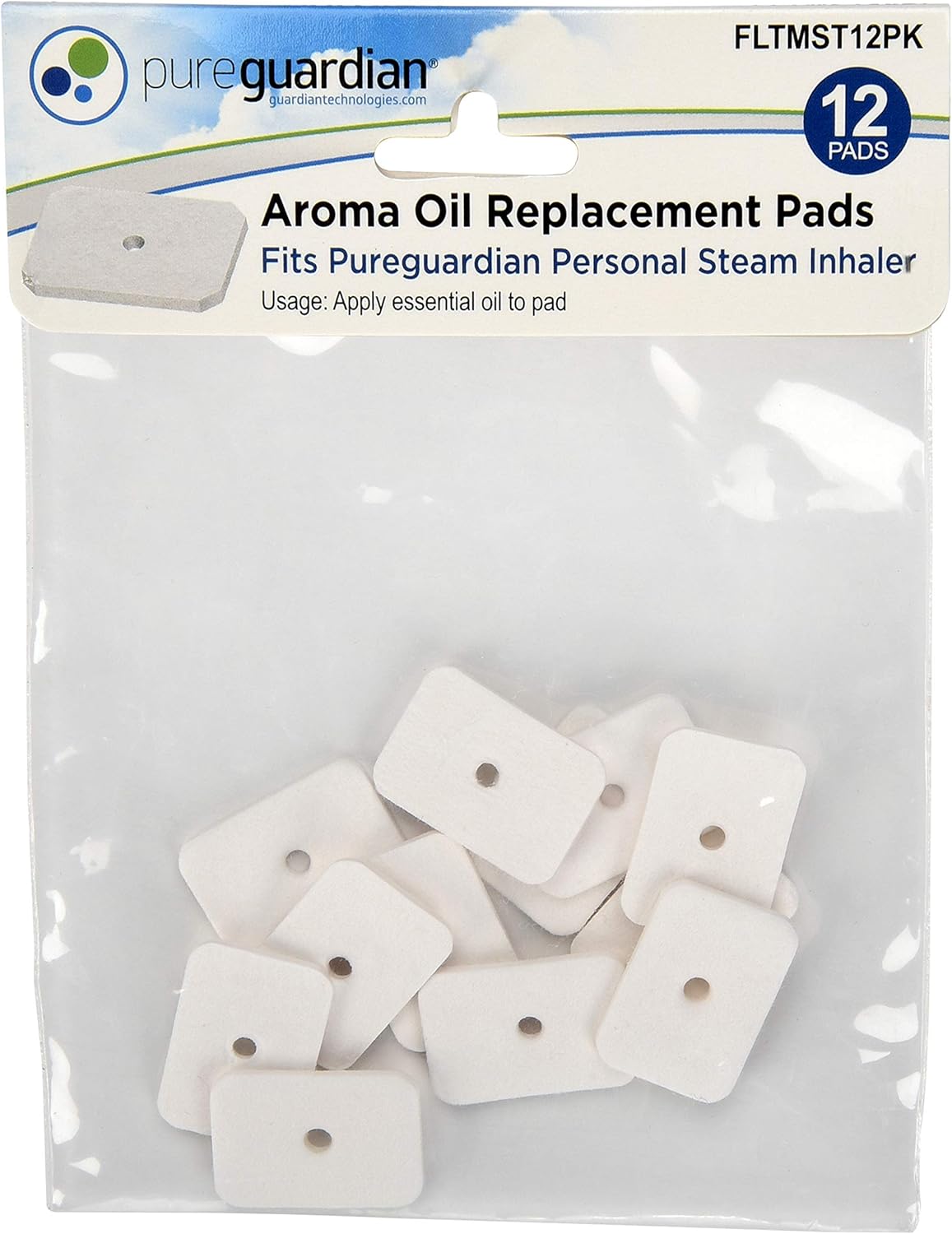 PureGuardian FLTMST12PK Essential Oil Replacement Pads 12 Pack