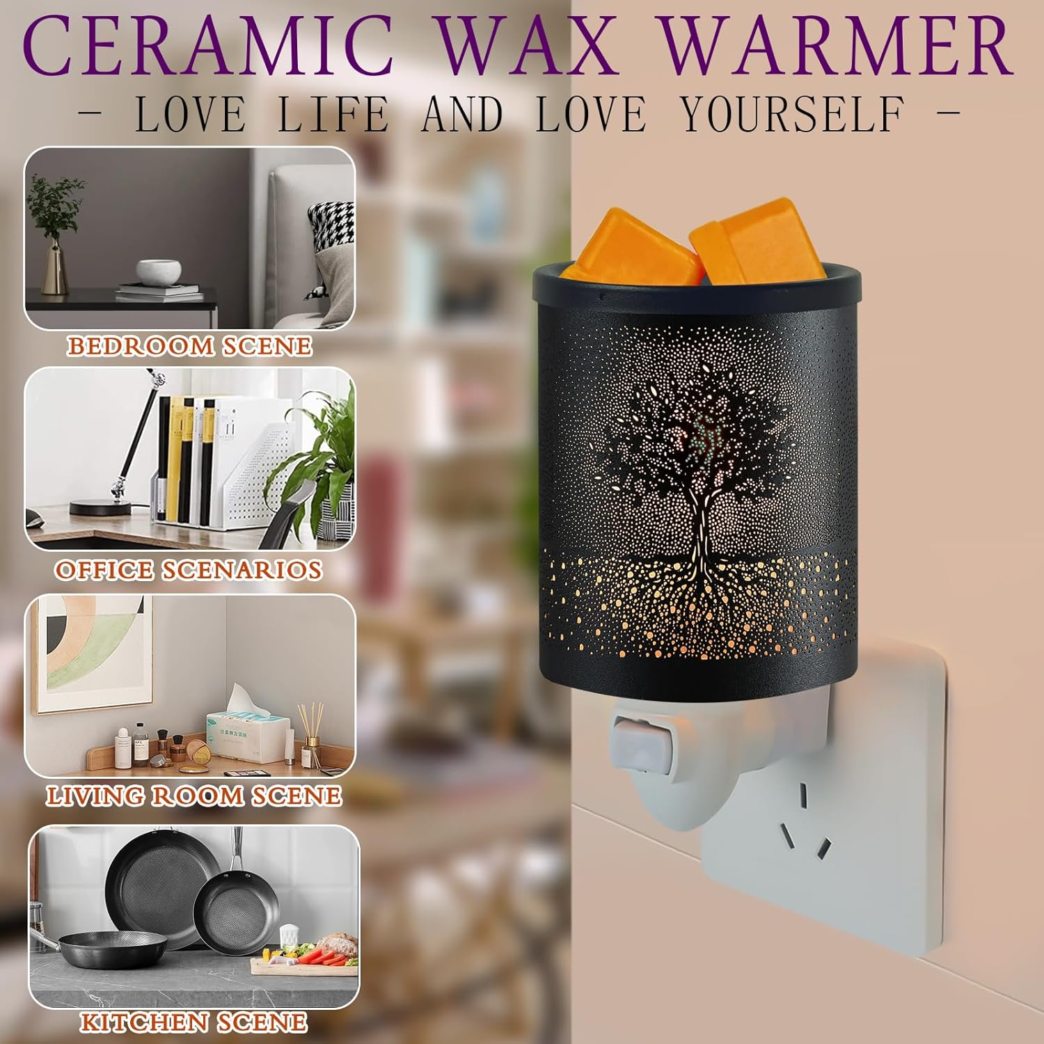 Kaakuuki Large Tree Plug In Wax Warmer Candle Burner Electric