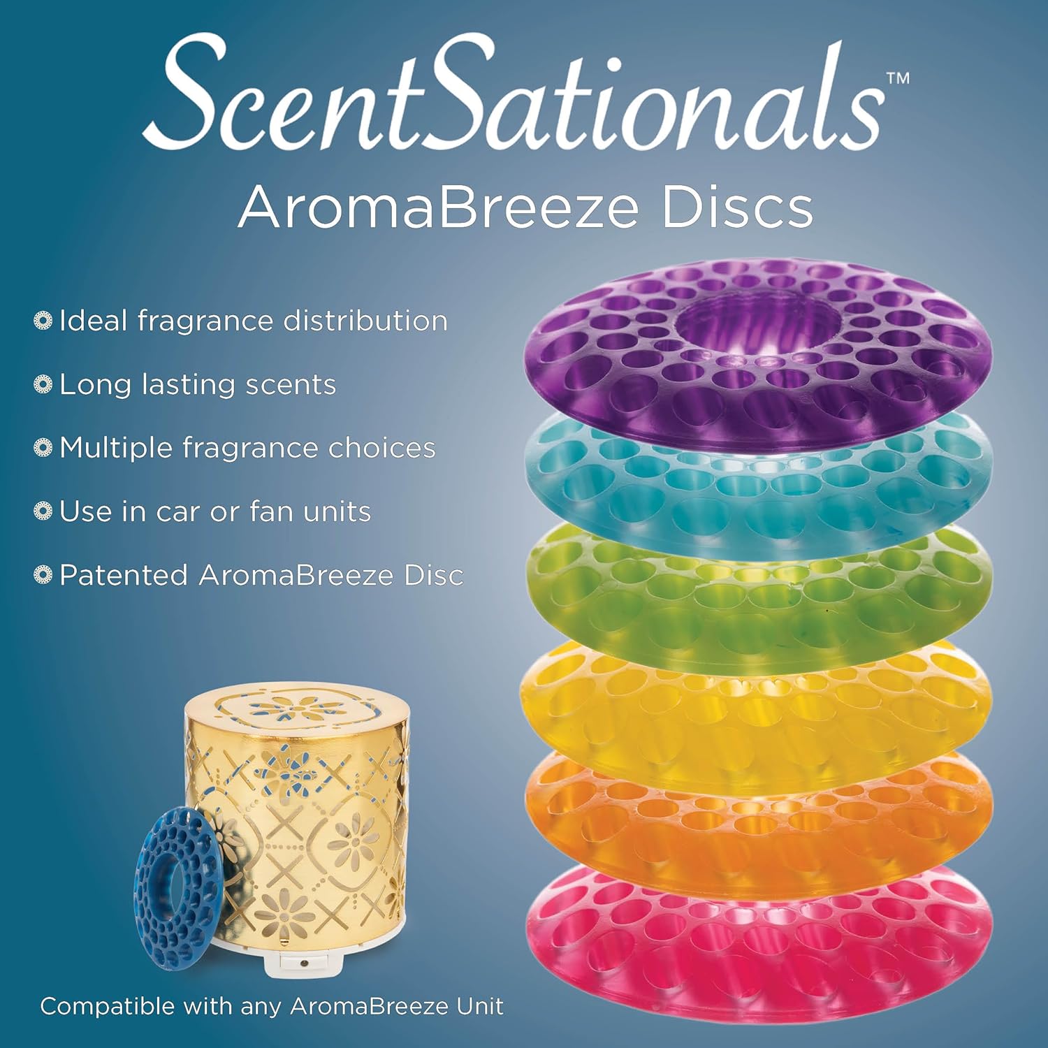 ScentSationals AromaBreeze Fan Fragrance Unit - Electric Air Freshener for Home