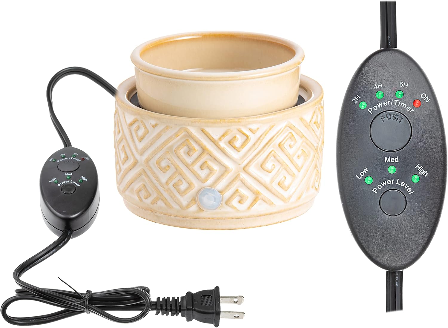 Ceramic Candle Warmer with Safety Timer 2-in-1 Electric