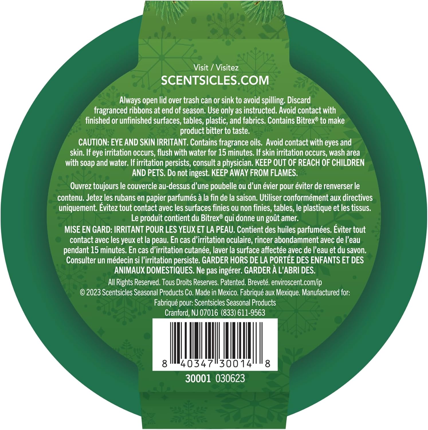 Scentsicles White Winter Fir Scented Paper Ribbons