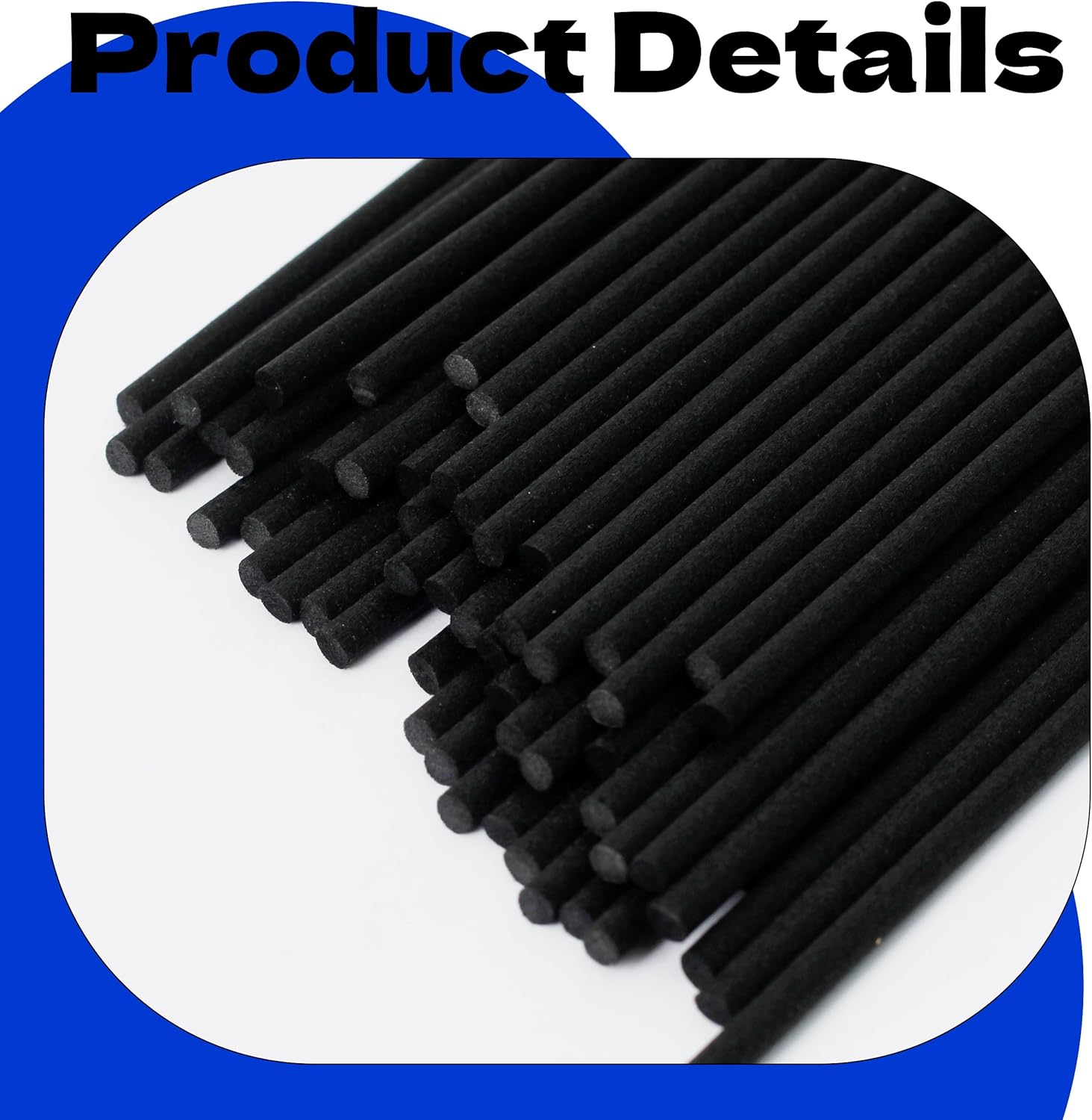 Black Fibre Reed Diffuser Sticks 20pcs 43cm x 5mm