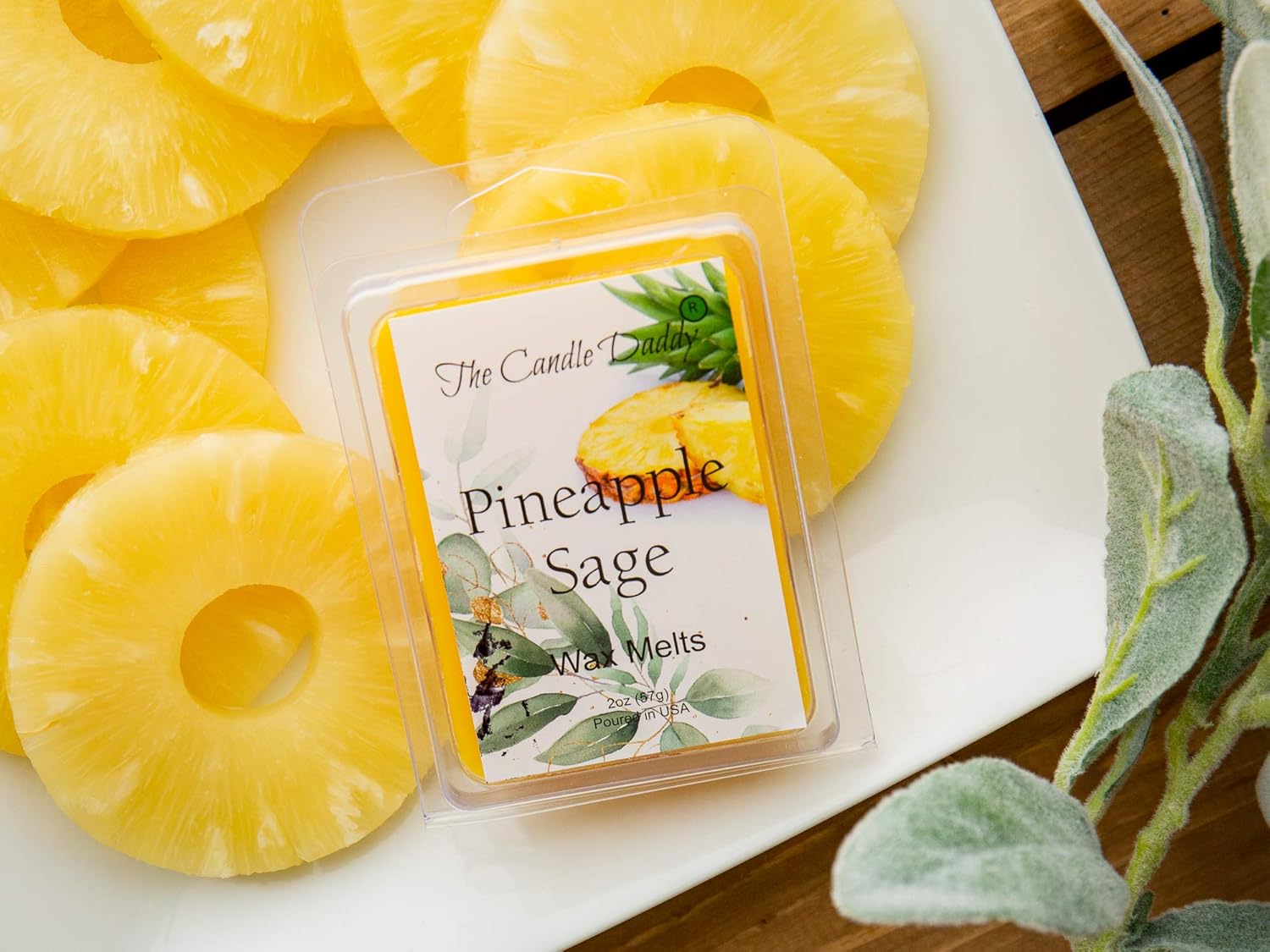 Pineapple Sage Tropical Herbal Scented Wax Melts - 2 Ounces 6 Cubes