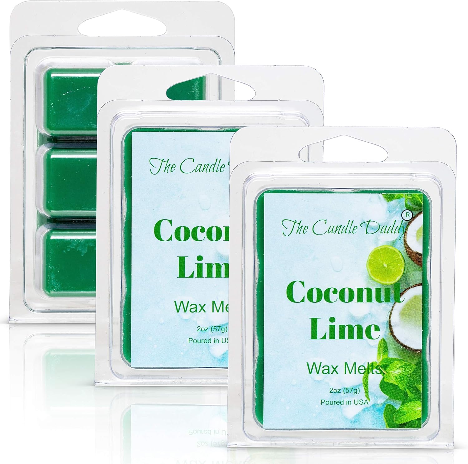 Coconut Lime Scented Wax Melts - 6 Cubes 2 Ounces
