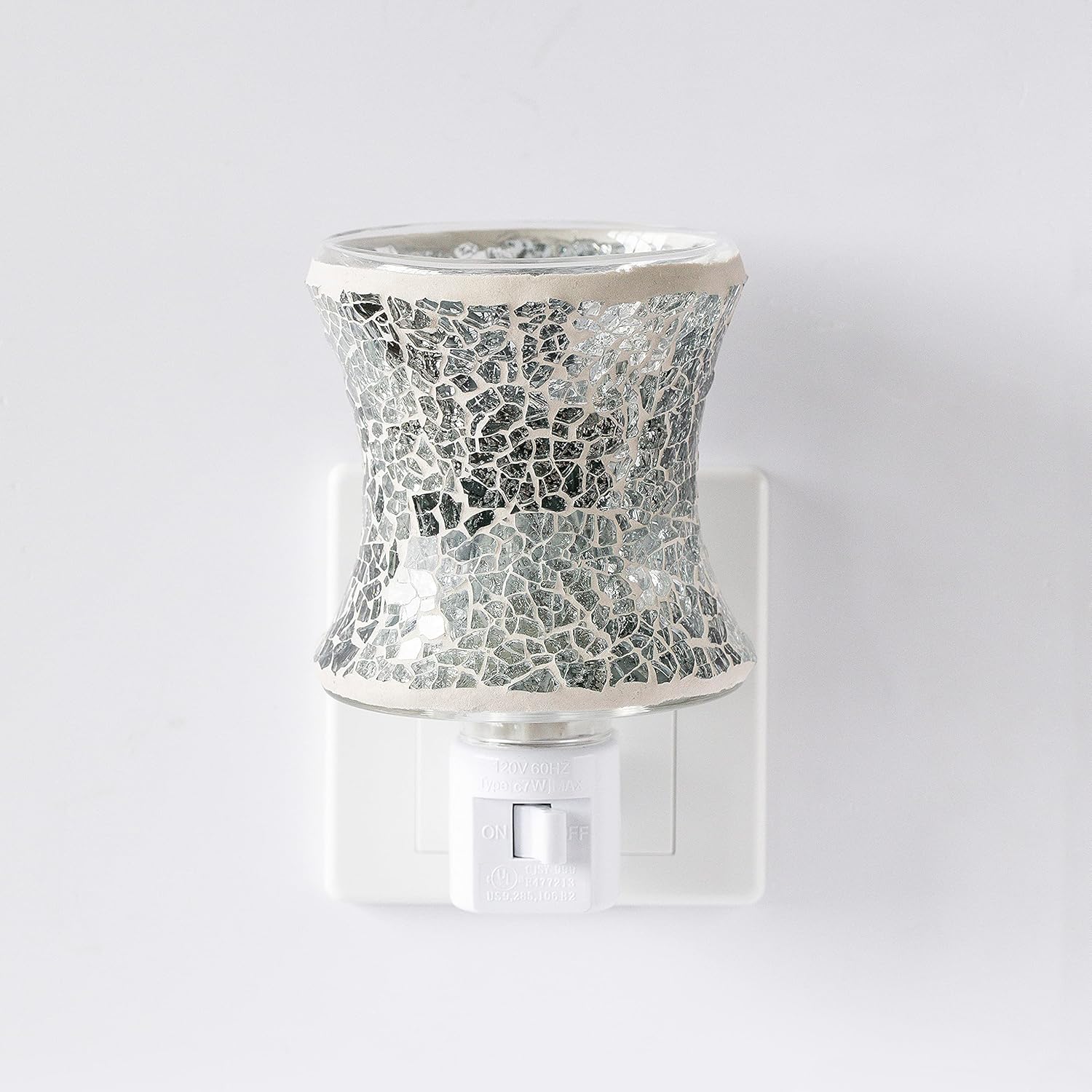 Mosaic Glass Fragrance Wax Melt Warmer with Night Light