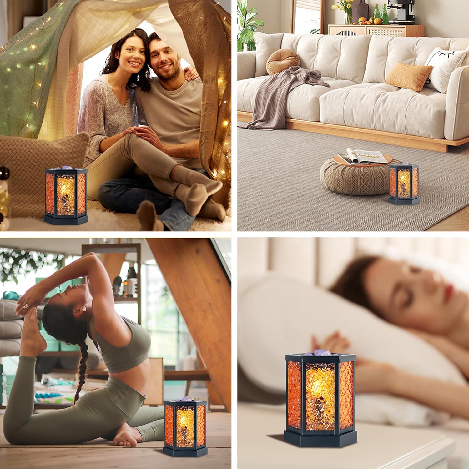 Moroccan Electric Wax Melt Warmer with Amber Glass