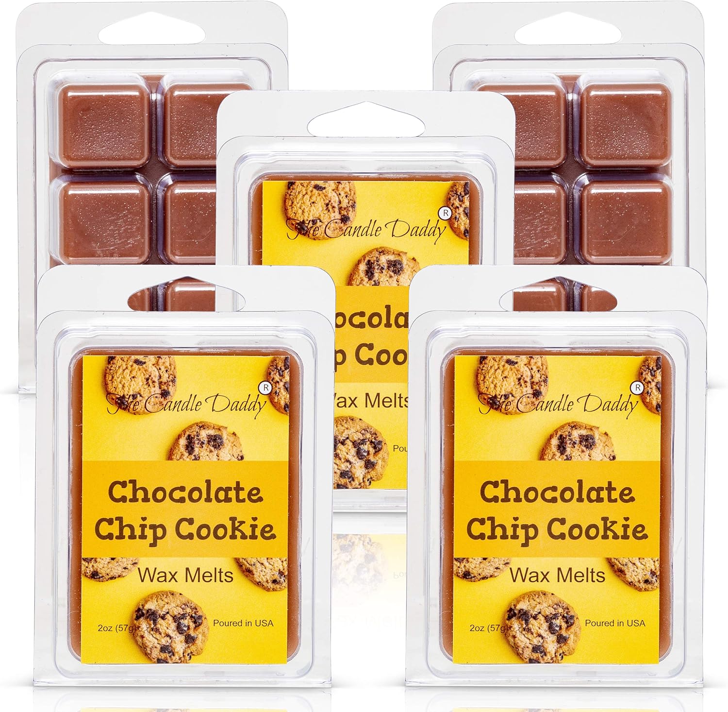 Chocolate Chip Cookie Scented Wax Melts - 6 Cubes 2 Ounces 1 Pack