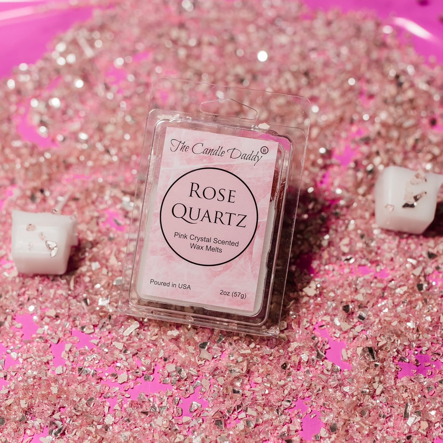 The Candle Daddy Rose Quartz Wax Melt 6 Cubes