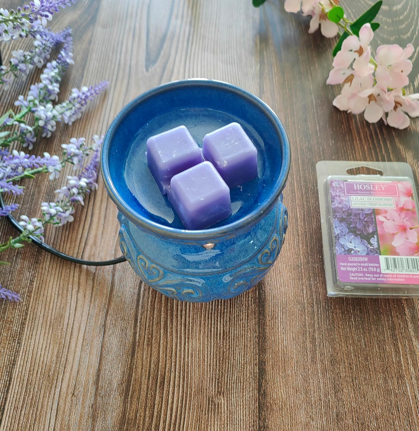 Hosley Blue Ceramic Electric Warmer 5 High