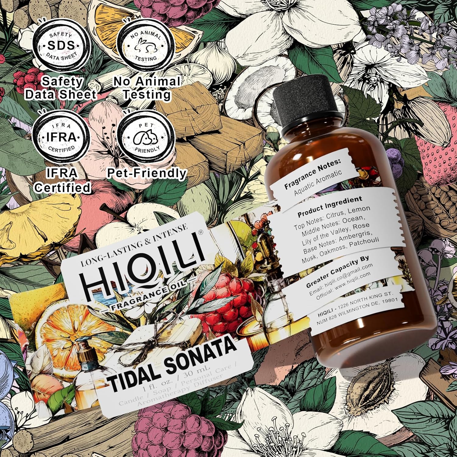HIQILI Tidal Sonata Fragrance Oil 1 Fl Oz