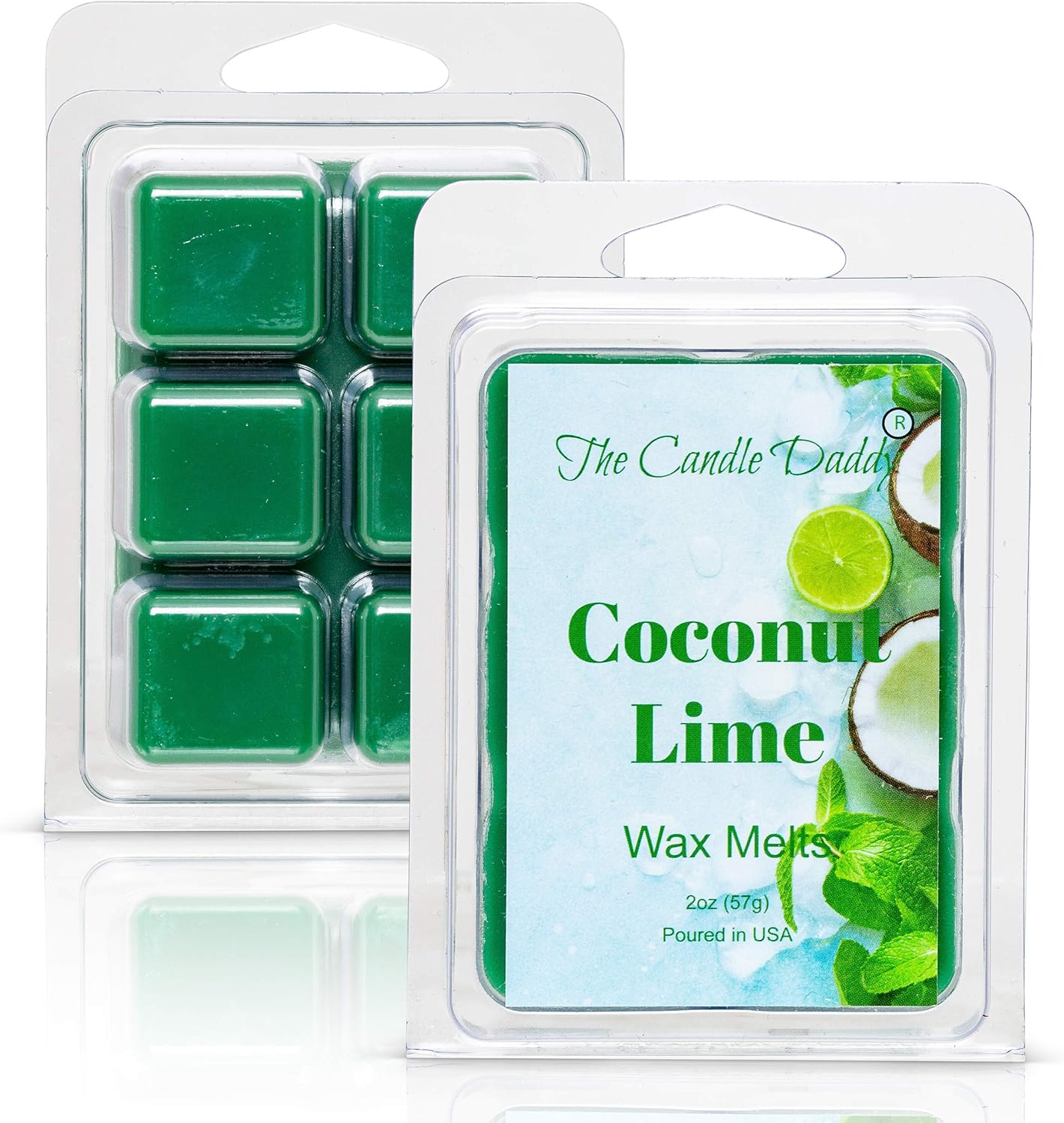 Coconut Lime Scented Wax Melts - 6 Cubes 2 Ounces