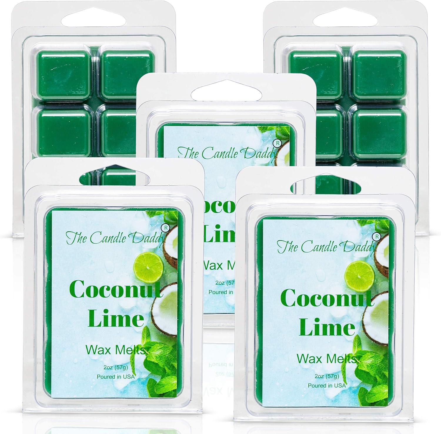 Coconut Lime Scented Wax Melts - 6 Cubes 2 Ounces