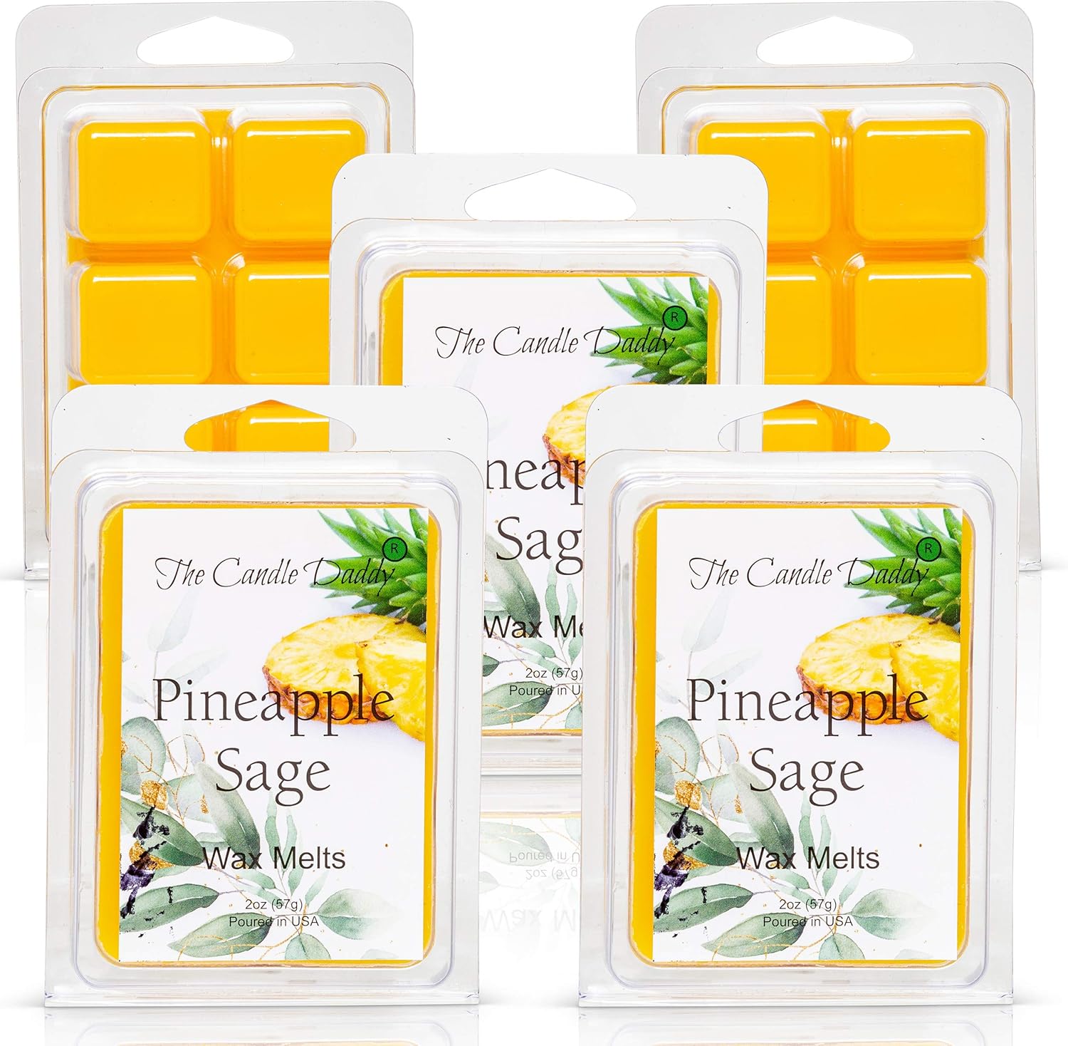Pineapple Sage Tropical Herbal Scented Wax Melts - 2 Ounces 6 Cubes