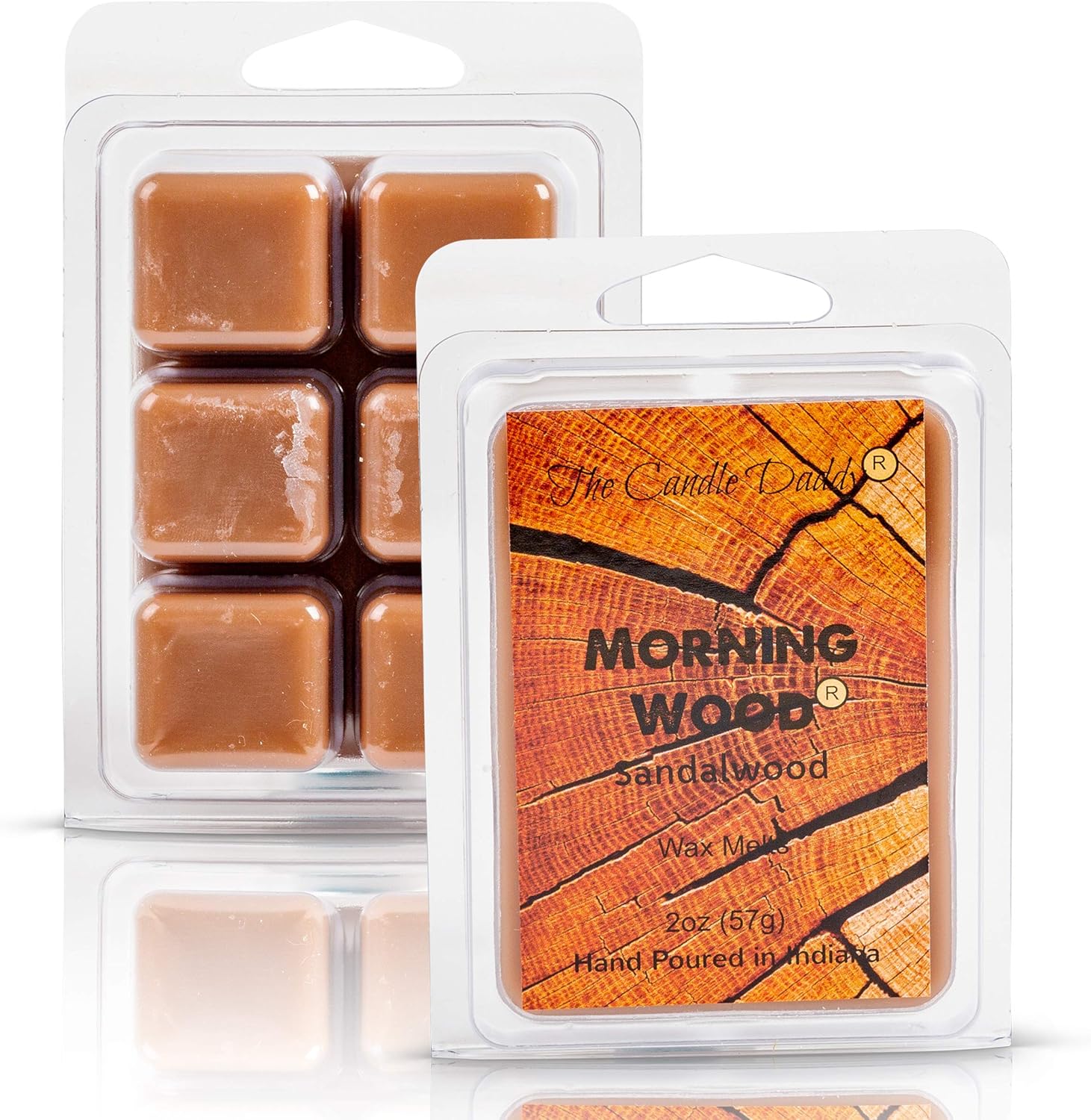 Morning Wood Funny Sandalwood Wax Melt 6 Cubes 1 Pack