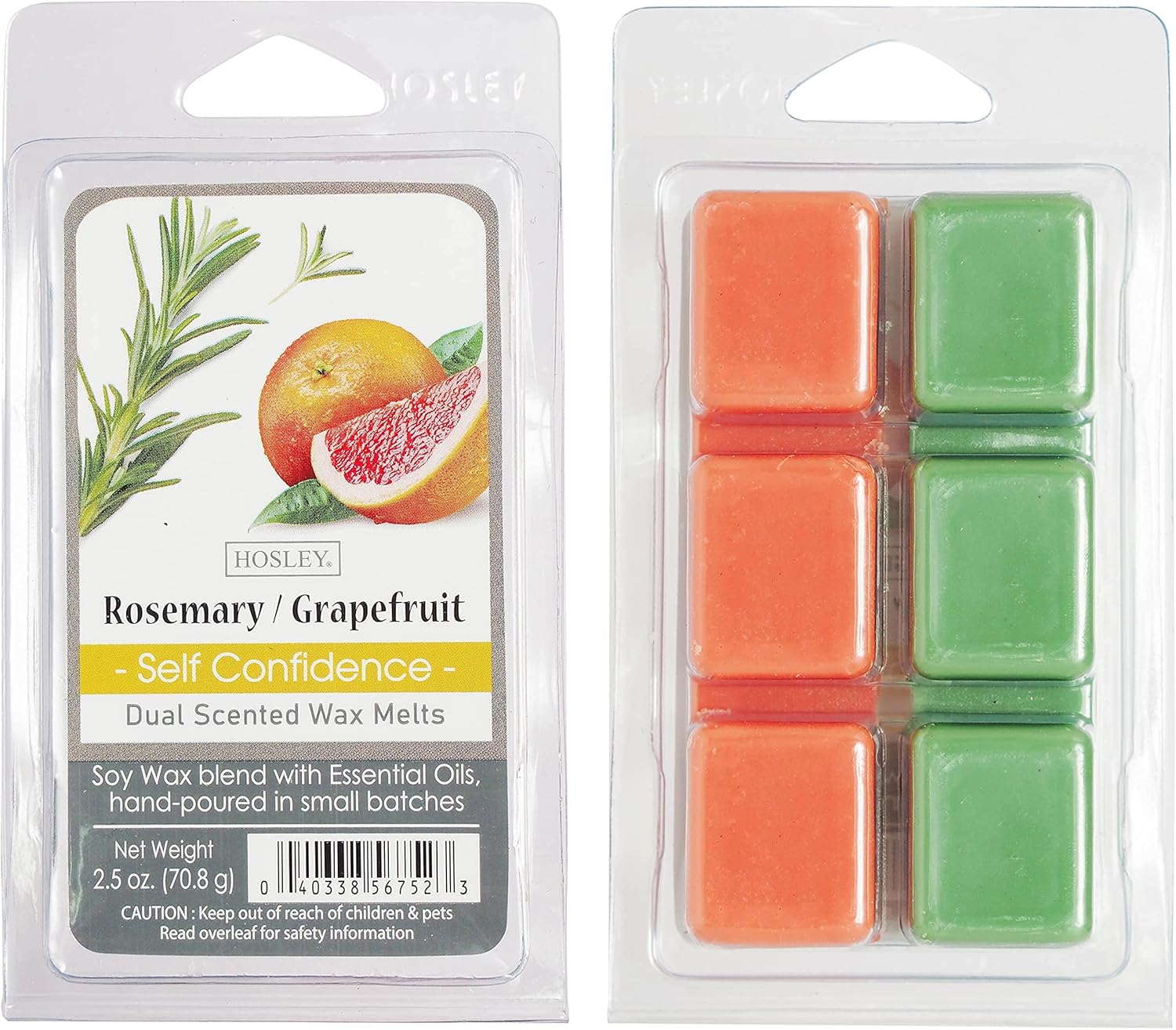 Hosley Set of 6 Rosemary Grapefruit Wax Melts - 25 oz Each